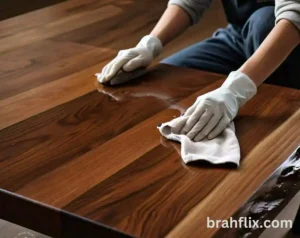 How to Clean a Wooden Table with Stains