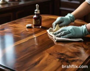 How to Clean a Wooden Table with Stains