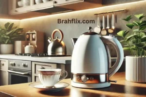 Electric Kettle Retro-Style White Glossy