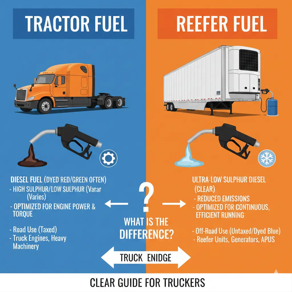 What Is The Difference Between Tractor Fuel And Reefer Fuel: Clear Guide for Truckers