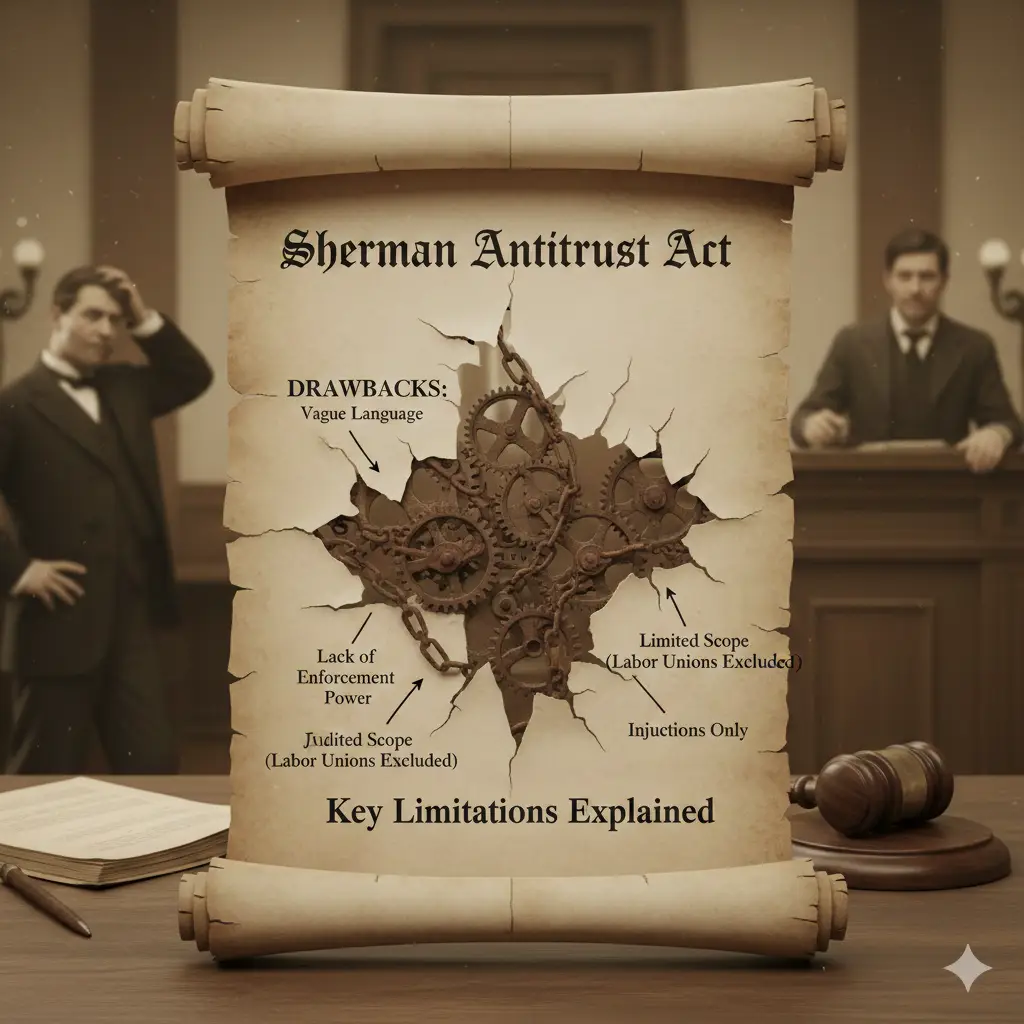 What Was A Drawback Of The Sherman Antitrust Act: Key Limitations Explained