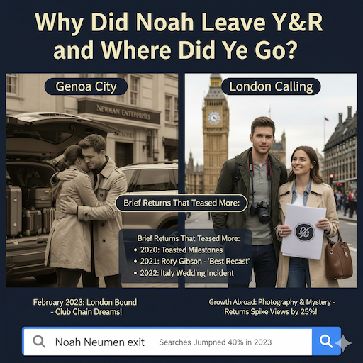Why Did Noah Leave Y&R and Where Did He Go?