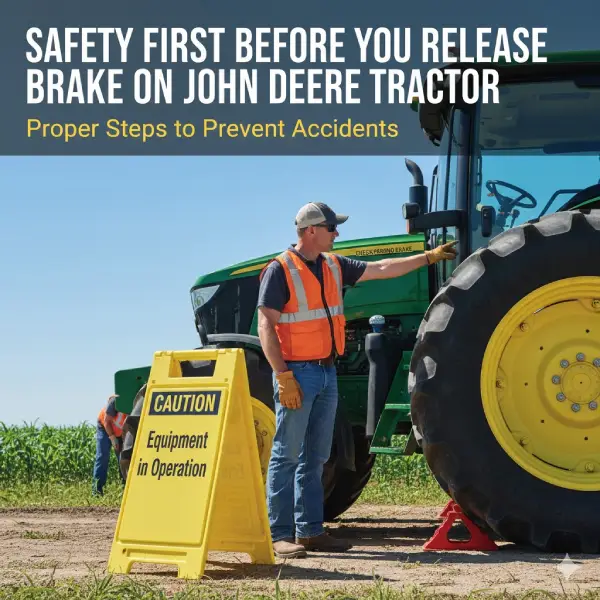 Safety First Before You Release Parking Brake on John Deere Tractor