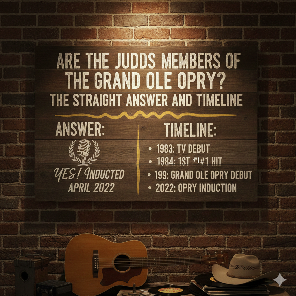 Are The Judds Members of the Grand Ole Opry? The Straight Answer and Timeline