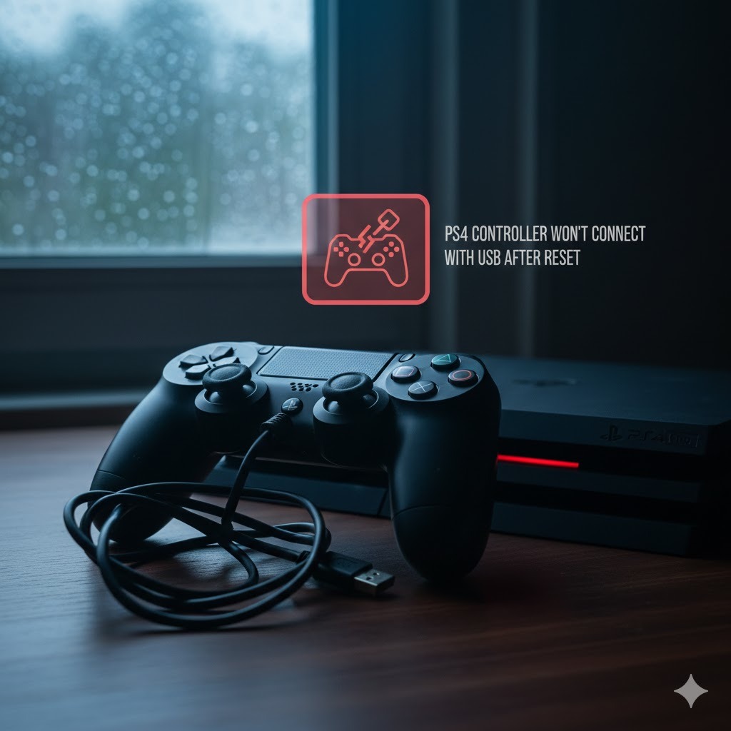 PS4 Controller Won't Connect to PS4 with USB After Reset 