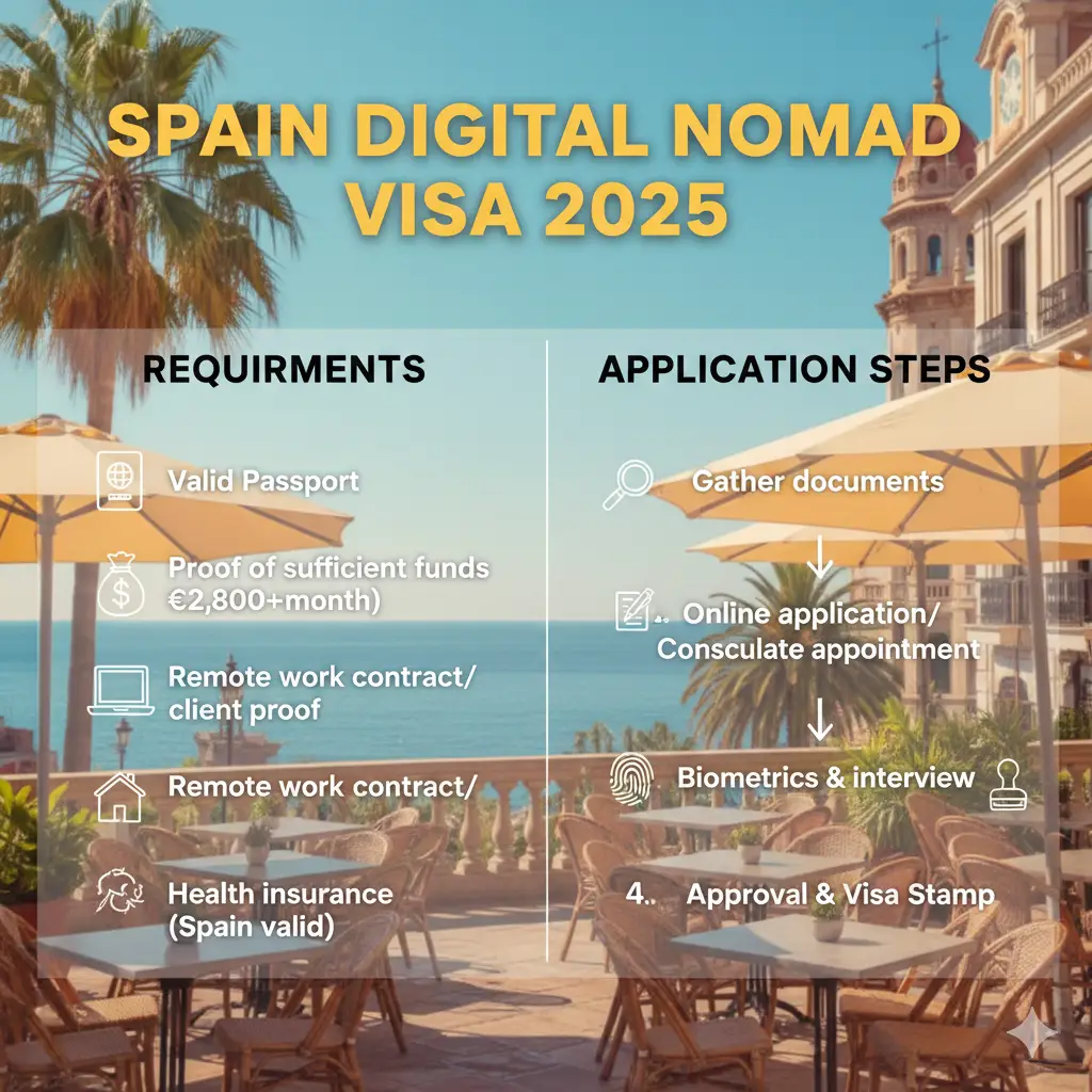 Spain Digital Nomad Visa Requirements and Application Steps 2025